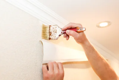 Pose de papier peint à Lorentzen — revêtements muraux et toiles de verre